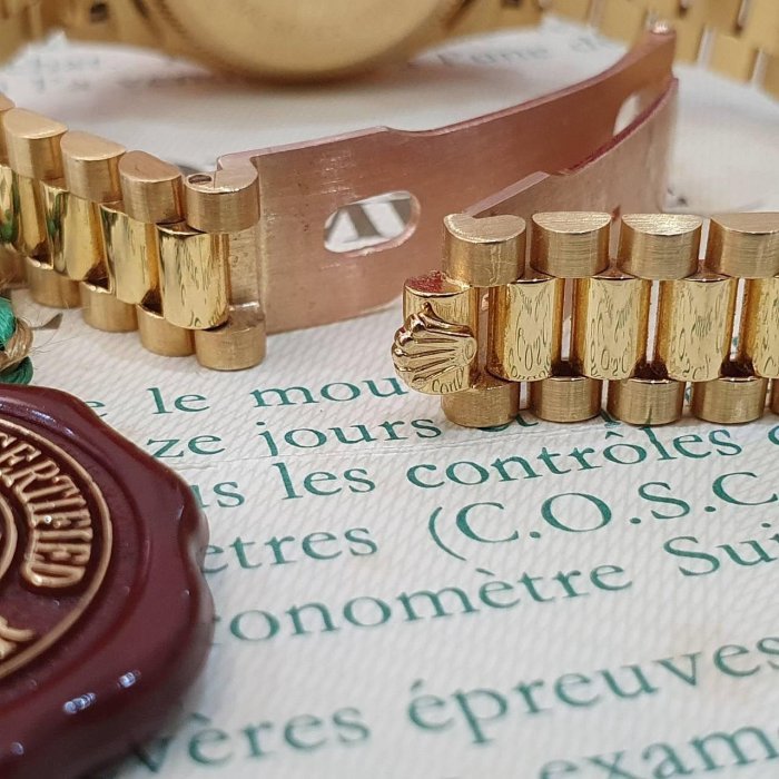 【大眾名錶】ROLEX勞力士 69178 Datejust 18K金女錶 金面十鑽 舊包台 台灣AD 大眾名錶B1202-7