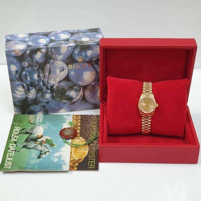 【大眾名錶】ROLEX 勞力士 69178 Datejust 蠔式女錶 18K金 紅寶多層鑽面盤  大眾名錶B1094-7