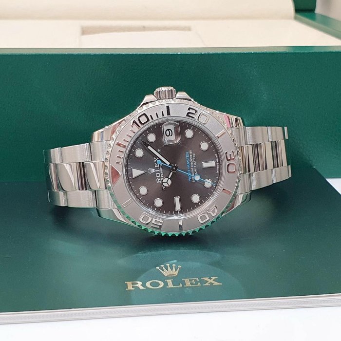 【大眾名錶】ROLEX 勞力士 268622 Yacht-Master 中型遊艇 灰面藍針 2020 大眾名錶B1152-4