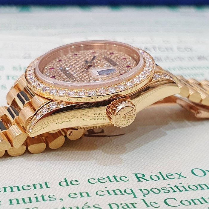 【大眾名錶】ROLEX 勞力士 69158 Datejust 18K女錶 原廠滿天星鑽面盤 原廠鑽圈 大眾名錶B1127-6