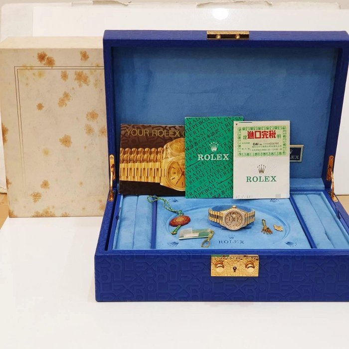 【大眾名錶】ROLEX 勞力士 69158 Datejust 18K女錶 原廠滿天星鑽面盤 原廠鑽圈 大眾名錶B1127-9