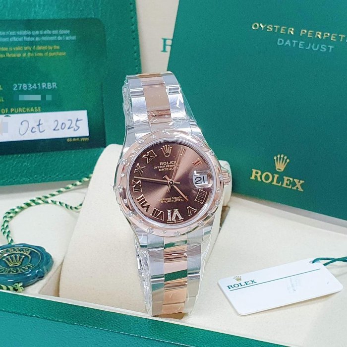【大眾名錶】ROLEX 勞力士 278341RBR Datejust 蠔式中型 未使用新品2025/10 大眾名錶B811-2