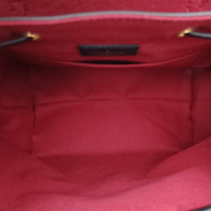 LOUIS VUITTON Montsouris字母Logo掛飾雙肩包小號黑色PVC晶片-4