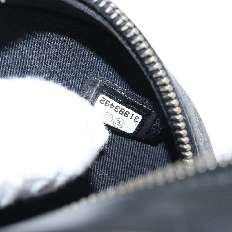 【日本直送】香奈兒 (CHANEL) 絎縫羊皮肩包 黑色 金色 CC 標誌 正品 ka1221SAV-10