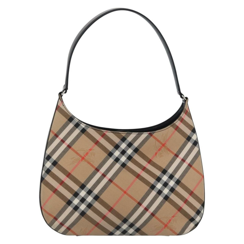 【日本直送】Burberrys Nova 格紋帆布單肩包 米色 銀色 正品 am10747V-1