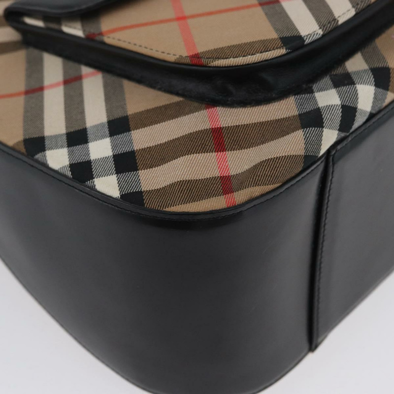 【日本直送】Burberrys Nova 格紋帆布單肩包 米色 銀色 正品 am10747V-8