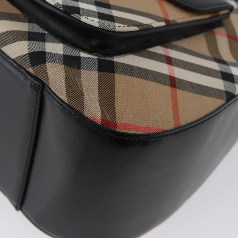 【日本直送】Burberrys Nova 格紋帆布單肩包 米色 銀色 正品 am10747V-13