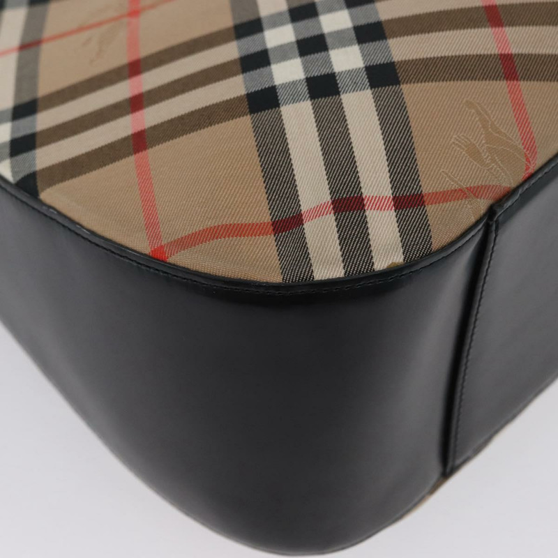 【日本直送】Burberrys Nova 格紋帆布單肩包 米色 銀色 正品 am10747V-14