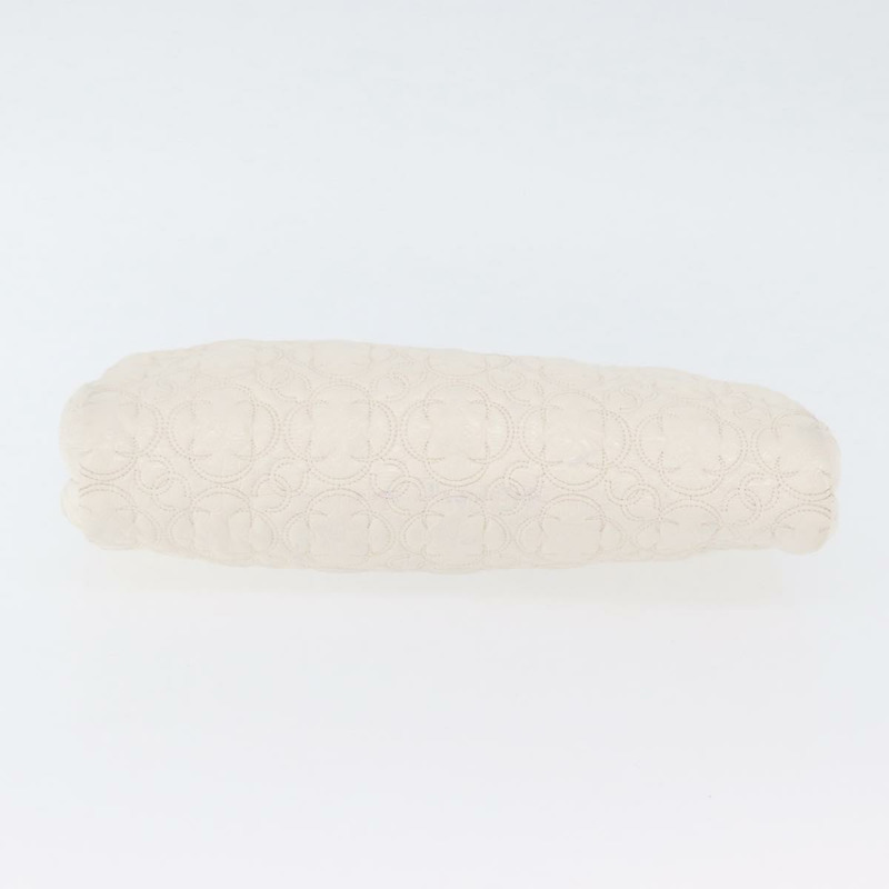 【日本直送】香奈兒 Icon 手拿包 漆皮 白色 金 CC 認證 172502A-6