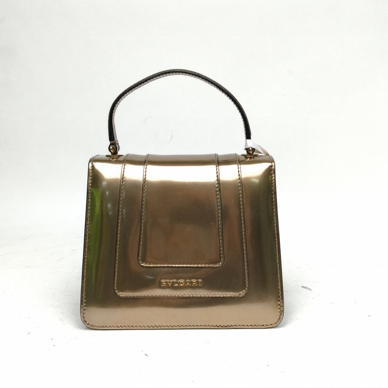 BVLGARI SerpentiForever風琴蛇頭包小號金色牛皮-2