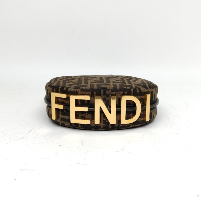 FENDI 老花帆布graphy單肩包月亮包-3