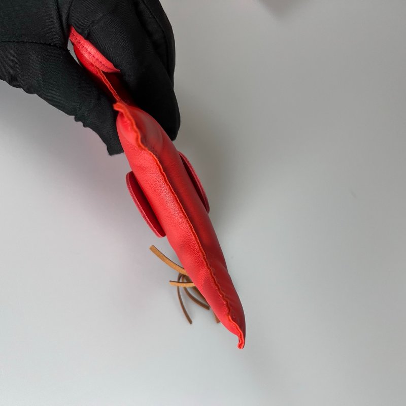 HERMES A刻 紅色Rodeo GM 小馬吊飾-3