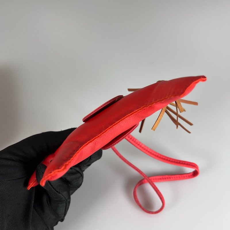 HERMES A刻 紅色Rodeo GM 小馬吊飾-6