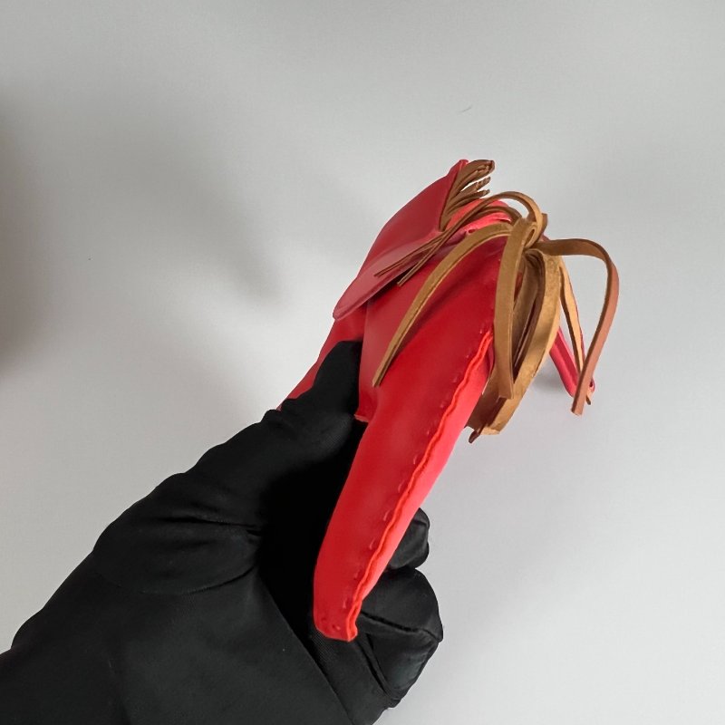 HERMES A刻 紅色Rodeo GM 小馬吊飾-7