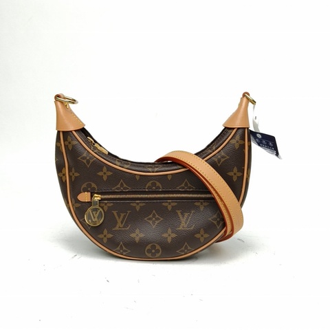 LOUIS VUITTON Loop豌豆包老花PVC金扣晶片