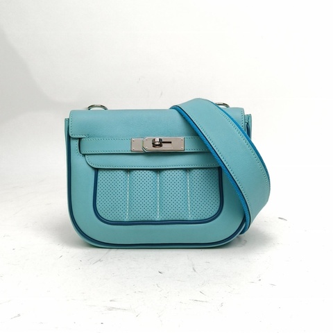 HERMES BerlineMini20馬卡龍Swift皮R刻銀扣