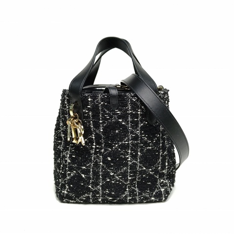 DIOR Toujours豎版小號16黑色毛呢金扣2025