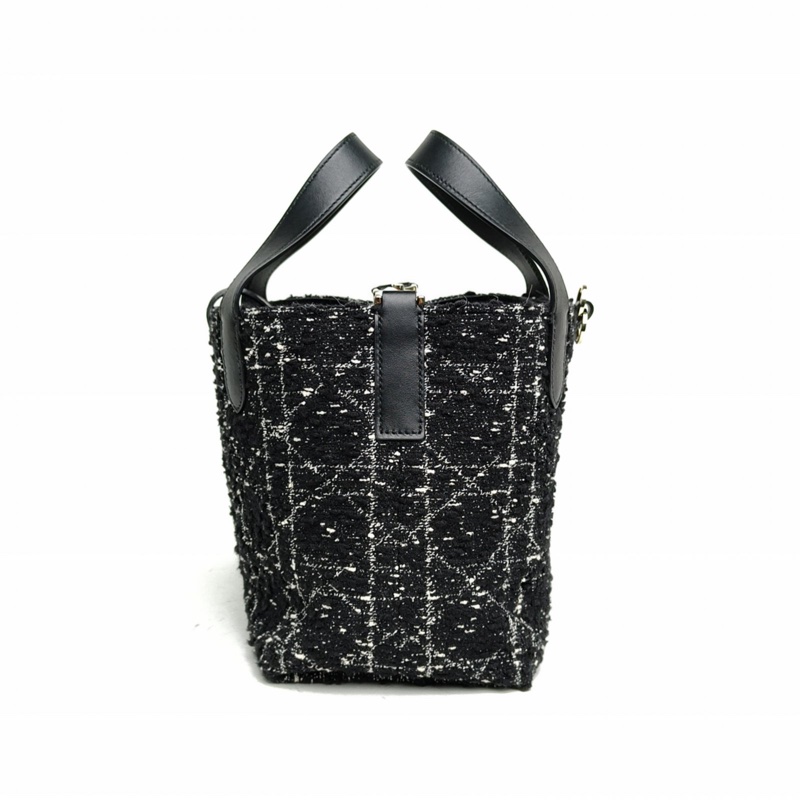 DIOR Toujours豎版小號16黑色毛呢金扣2025-1