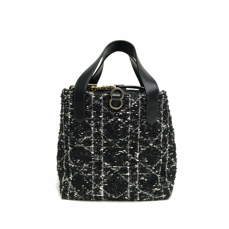 DIOR Toujours豎版小號16黑色毛呢金扣2025-2