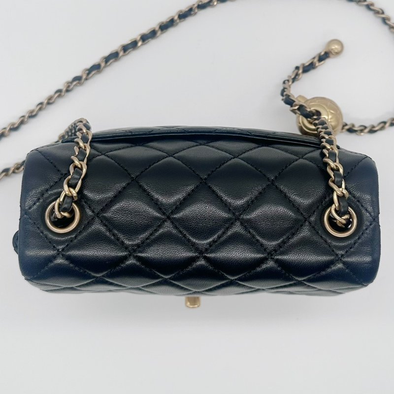 CHANEL 黑色金球方胖子(小羊皮)-4