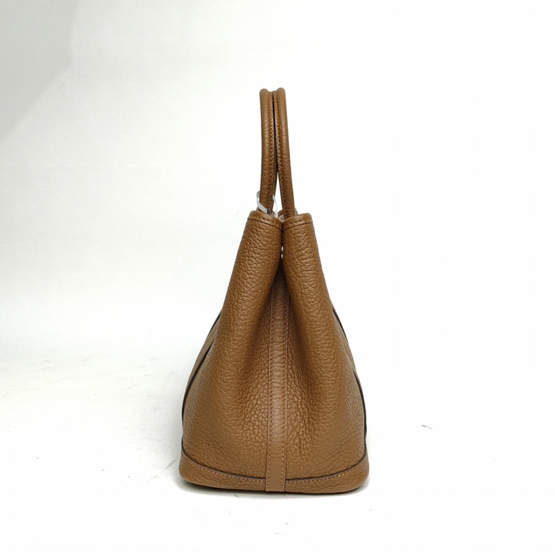 HERMES GardenParty花園包30赭石色NEGONA皮D刻銀扣-1