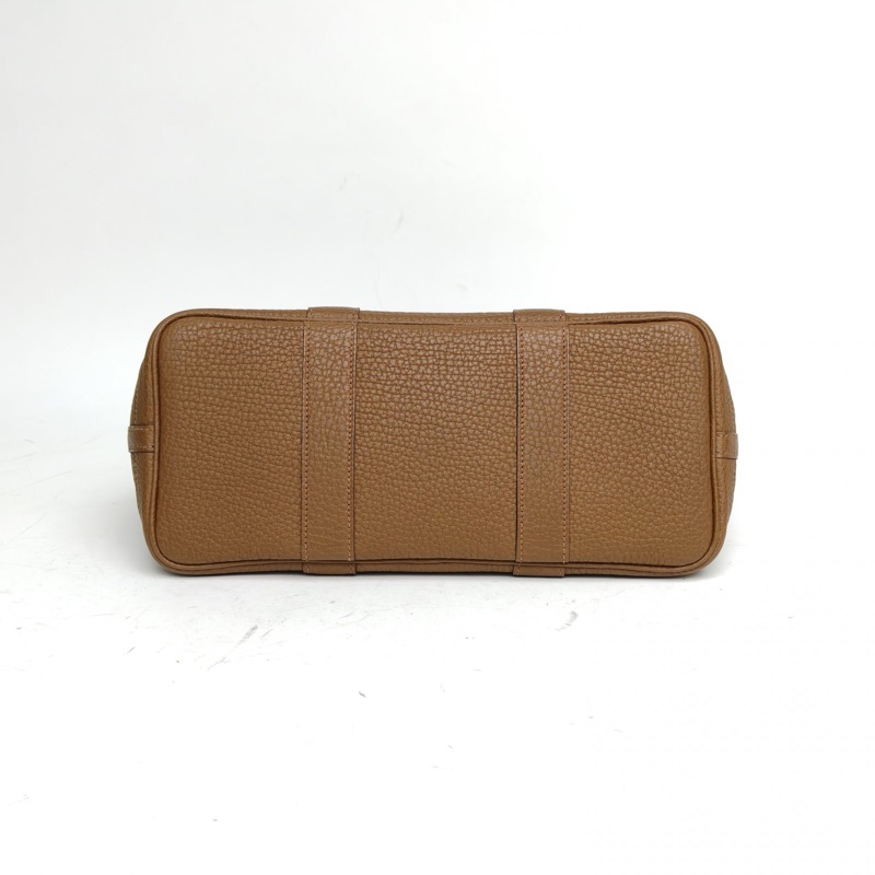 HERMES GardenParty花園包30赭石色NEGONA皮D刻銀扣-3