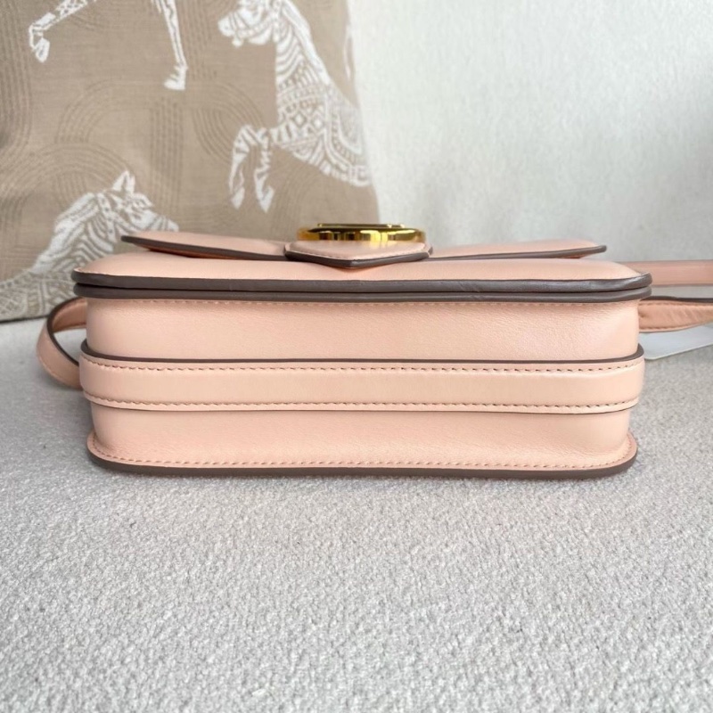 LV全皮Pont9郵差包 芯片款 粉色 金扣 牛皮23*15*7  95新 配件塵袋-5