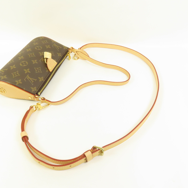 LOUIS VUITTON Monogram Pochette Tirette金扣手挽肩背兩用袋-4