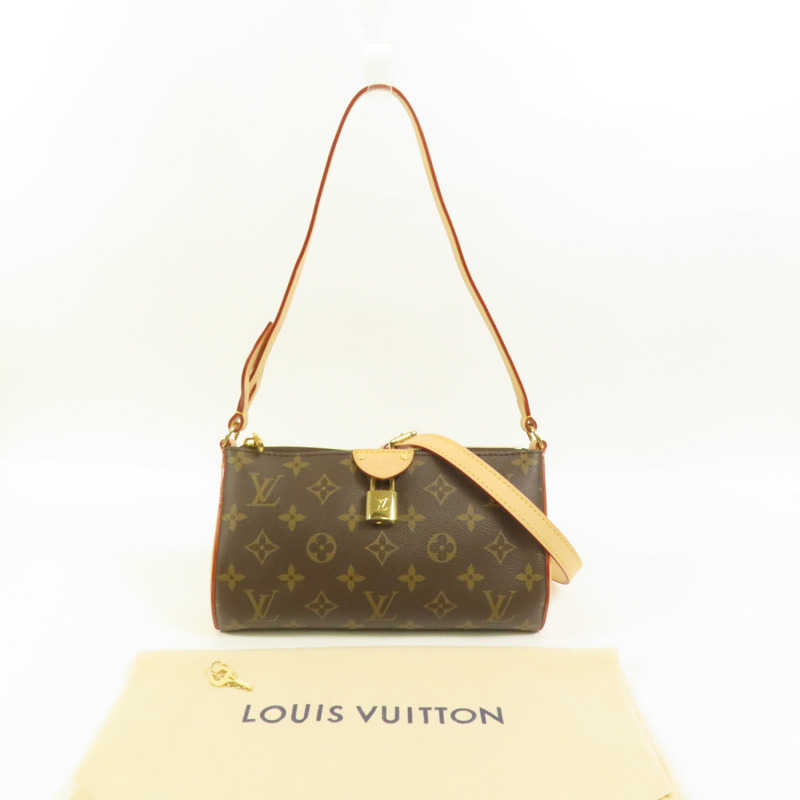 LOUIS VUITTON Monogram Pochette Tirette金扣手挽肩背兩用袋-13