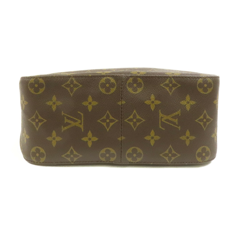 LOUIS VUITTON Monogram Looping MM金扣肩背袋棕色-3