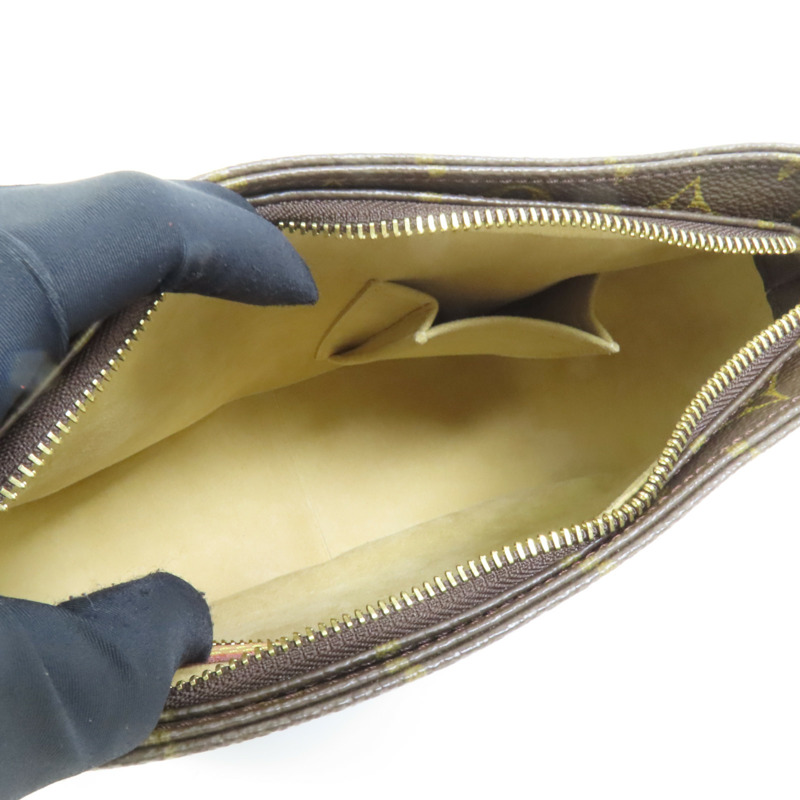 LOUIS VUITTON Monogram Looping MM金扣肩背袋棕色-5