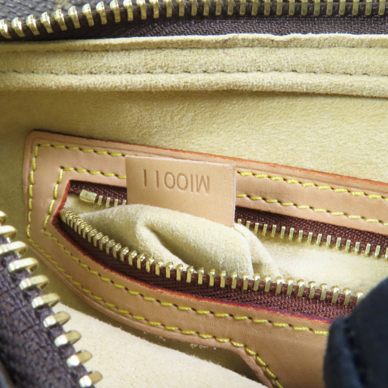 LOUIS VUITTON Monogram Looping MM金扣肩背袋棕色-7