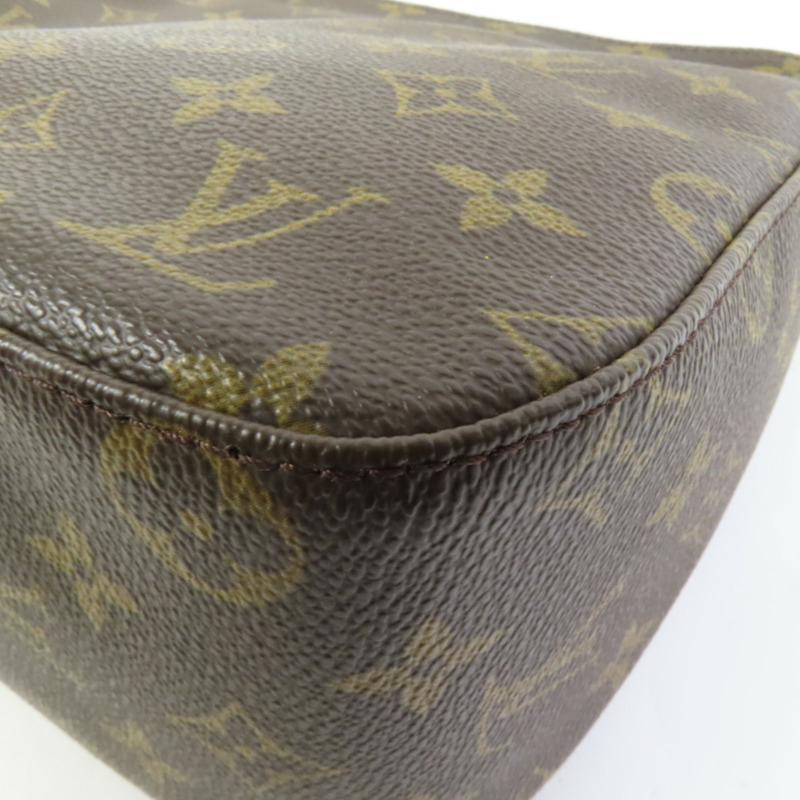 LOUIS VUITTON Monogram Looping MM金扣肩背袋棕色-10