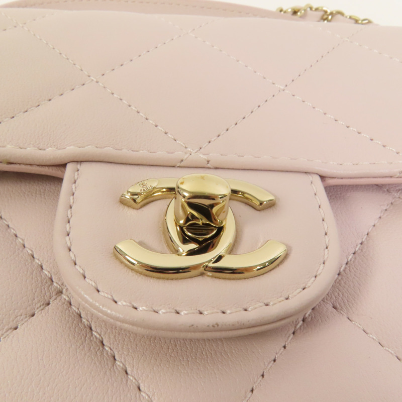 CHANEL 牛皮皮革Handle Flap金扣手挽肩背兩用袋-5