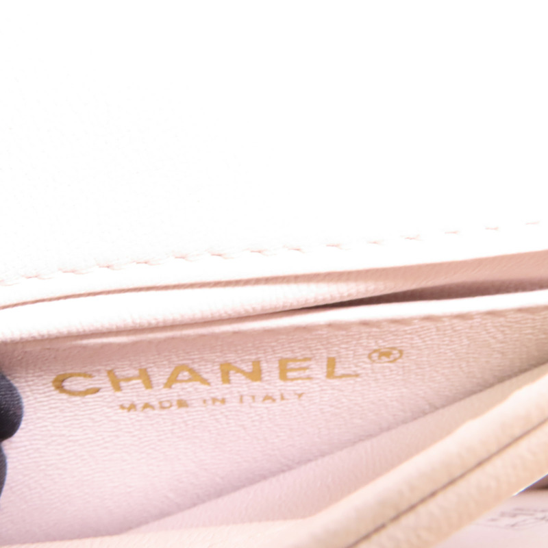 CHANEL 牛皮皮革Handle Flap金扣手挽肩背兩用袋-8