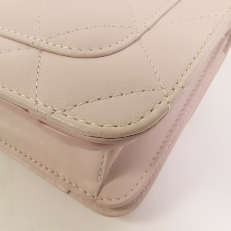 CHANEL 牛皮皮革Handle Flap金扣手挽肩背兩用袋-10