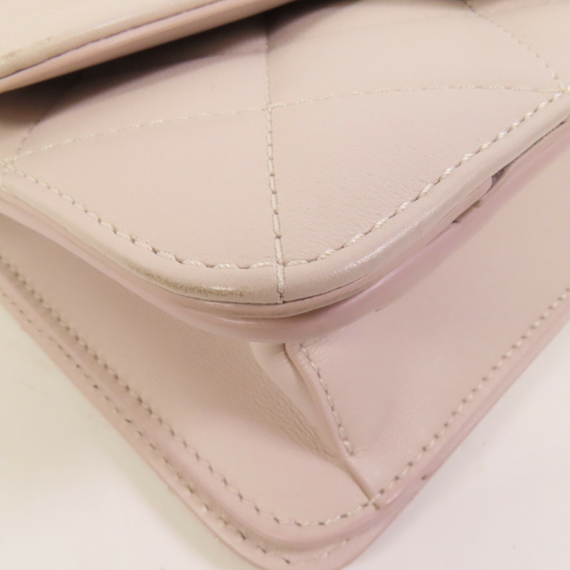 CHANEL 牛皮皮革Handle Flap金扣手挽肩背兩用袋-11