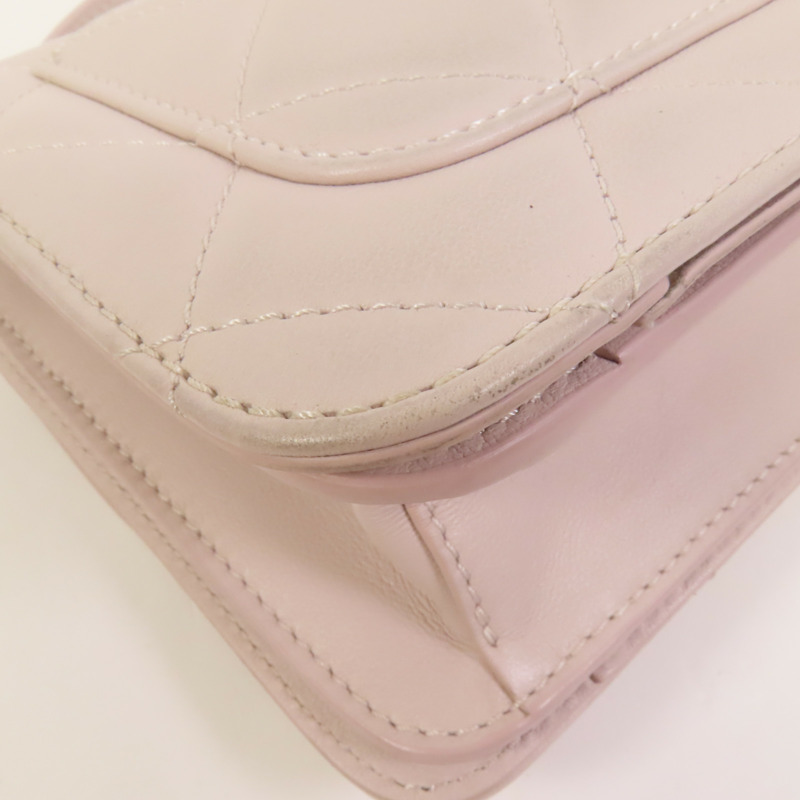 CHANEL 牛皮皮革Handle Flap金扣手挽肩背兩用袋-13