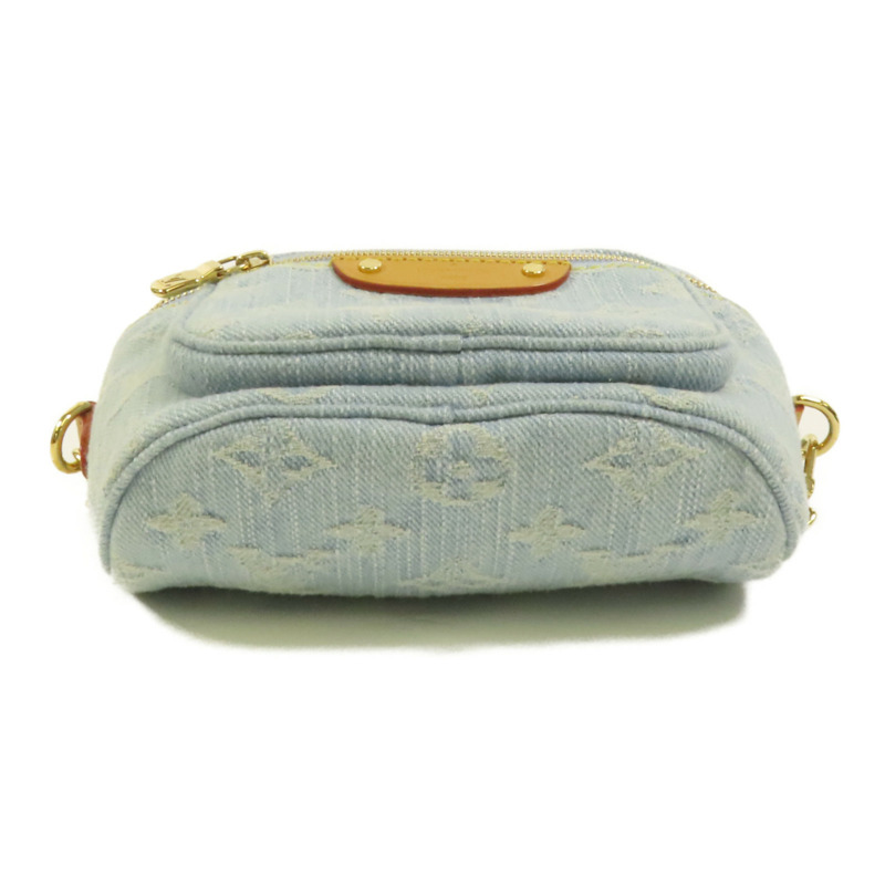 LOUIS VUITTON Monogram Denim Mini Bumbag金扣手挽肩背兩用袋-3