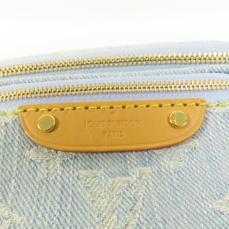 LOUIS VUITTON Monogram Denim Mini Bumbag金扣手挽肩背兩用袋-6