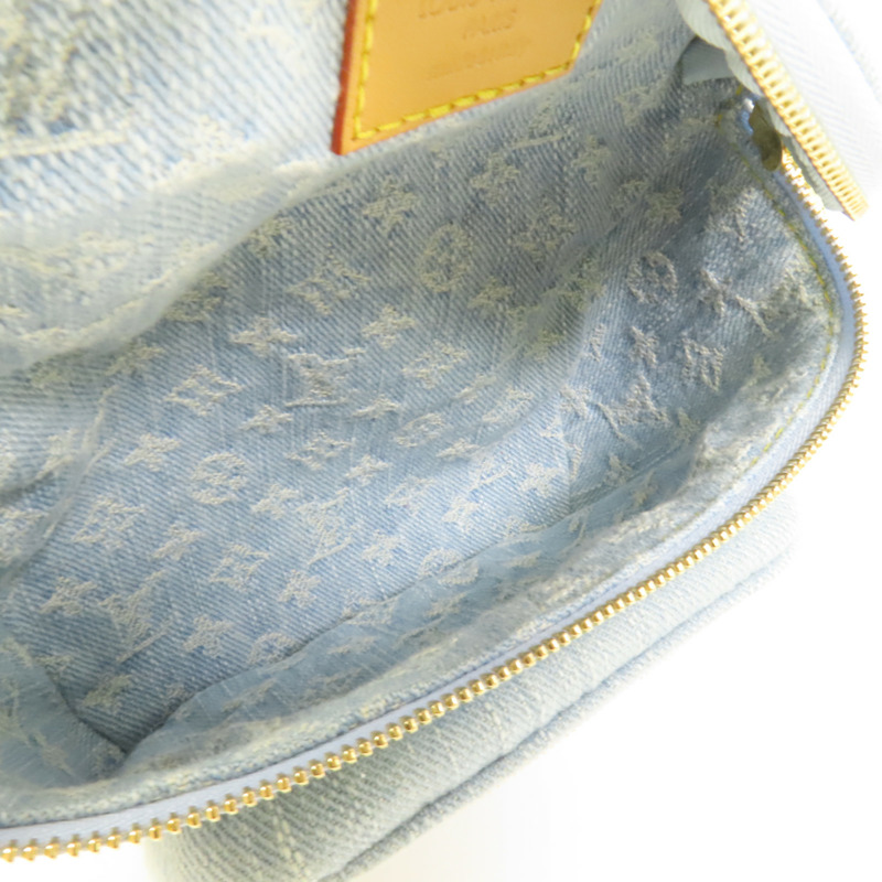LOUIS VUITTON Monogram Denim Mini Bumbag金扣手挽肩背兩用袋-7
