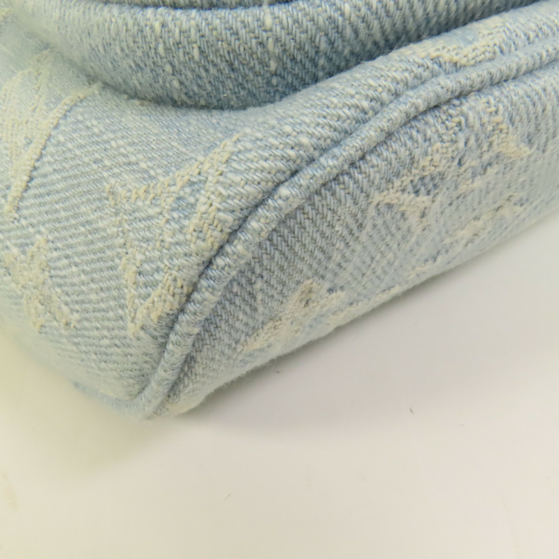 LOUIS VUITTON Monogram Denim Mini Bumbag金扣手挽肩背兩用袋-9