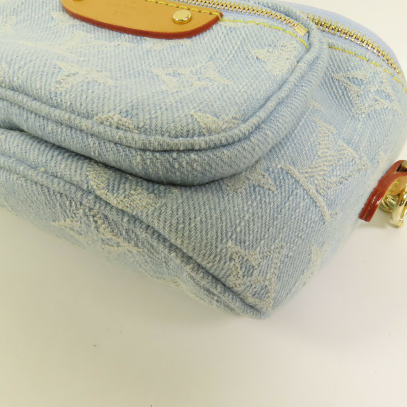LOUIS VUITTON Monogram Denim Mini Bumbag金扣手挽肩背兩用袋-12