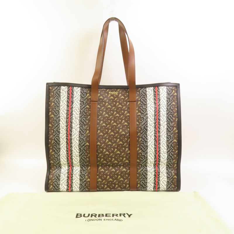 BURBERRY 塗層帆布Tote Bag肩背袋-10
