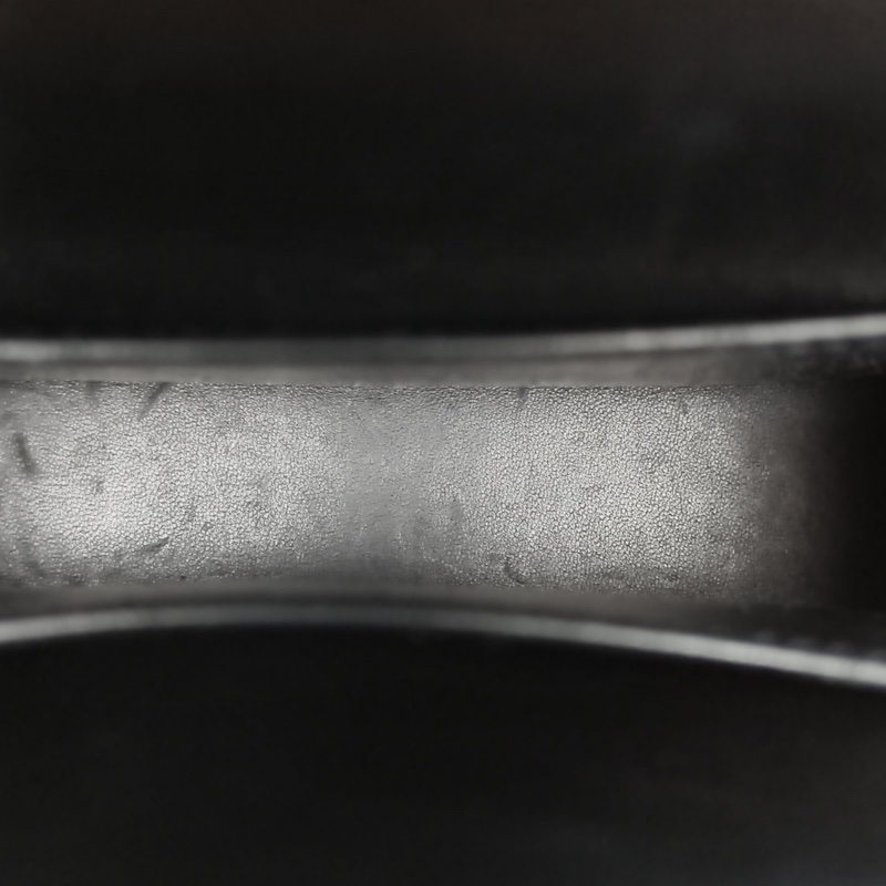 HERMES Verrou手槍包插銷包17黑色Tadelakt皮Y刻金扣-5