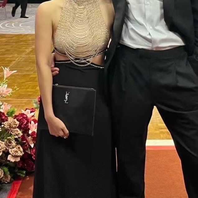 YSL黑色全皮手拿包35*26   9新  配件塵袋-1