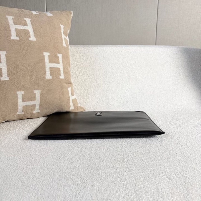 YSL黑色全皮手拿包35*26   9新  配件塵袋-6