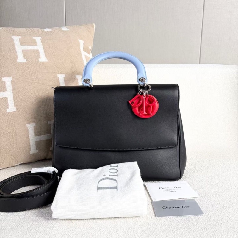 Dior Bedior手提斜背包黑色 銀扣 31*21*13  95新 配件塵袋 保卡 肩帶-2