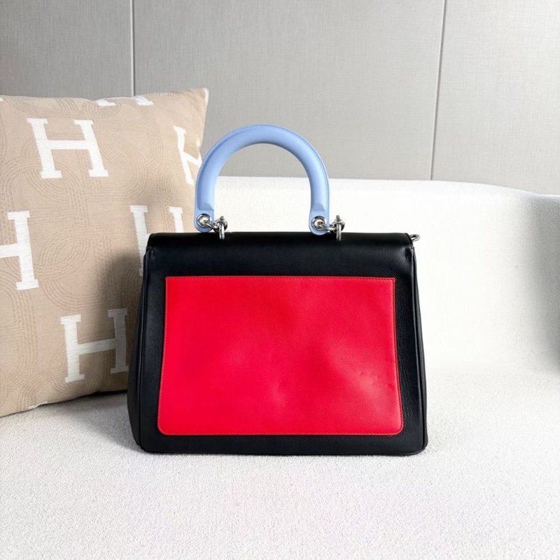 Dior Bedior手提斜背包黑色 銀扣 31*21*13  95新 配件塵袋 保卡 肩帶-3