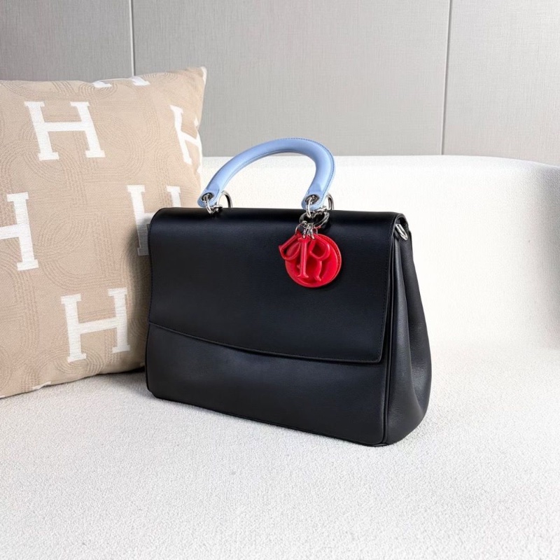 Dior Bedior手提斜背包黑色 銀扣 31*21*13  95新 配件塵袋 保卡 肩帶-7